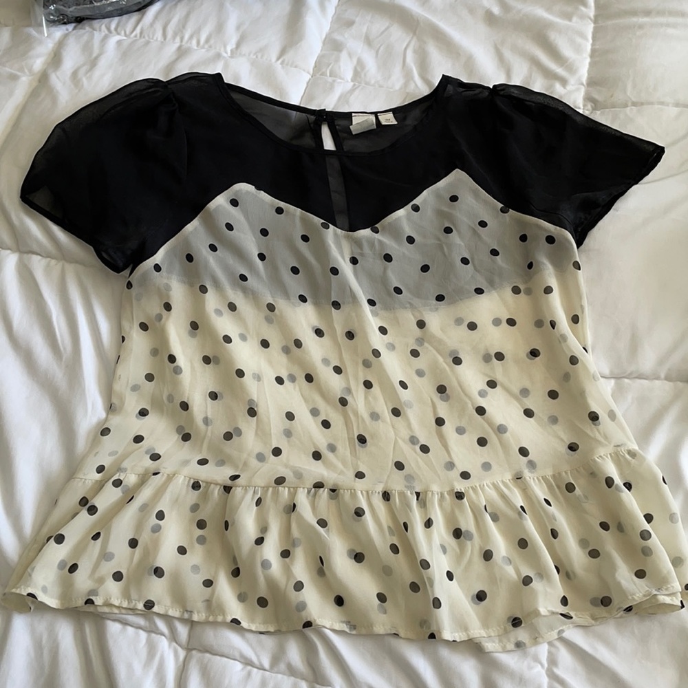 Polka dot dressy top